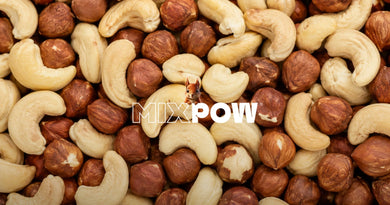 Bol de fruits secs Mixpow comme snack sain au bureau sans sucre