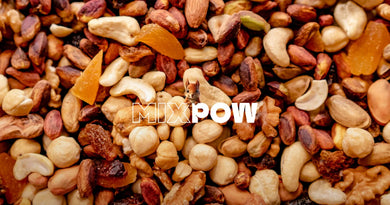 Mélange de cacahuètes, cajou, noisettes, abricots secs et raisins — repères FODMAP pour intestin irritable