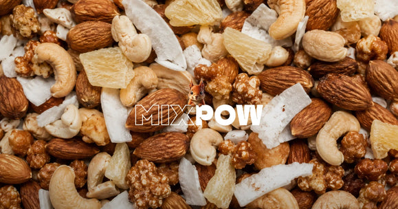 Mélange tropical Mixpow amandes cajou ananas séché et noix de coco pour marathon et trail