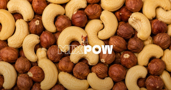 Noix de cajou et noisettes Mixpow côte à côte — comparatif nutritionnel pour choisir selon ses objectifs
