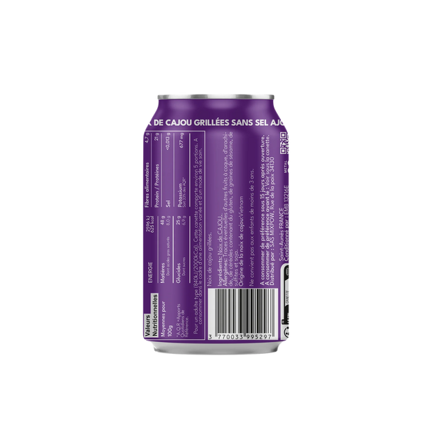 Valeurs nutritionnelles noix de cajou grillées sans sel Mixpow — ingrédients canette violette