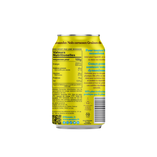 Valeurs nutritionnelles Recovery Boost Mixpow — amandes cajou banane graines de courge noix